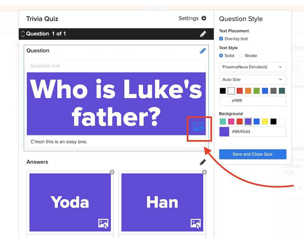 Buzzfeed quiz - limited image options