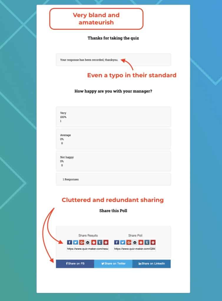 Quiz-Maker social sharing
