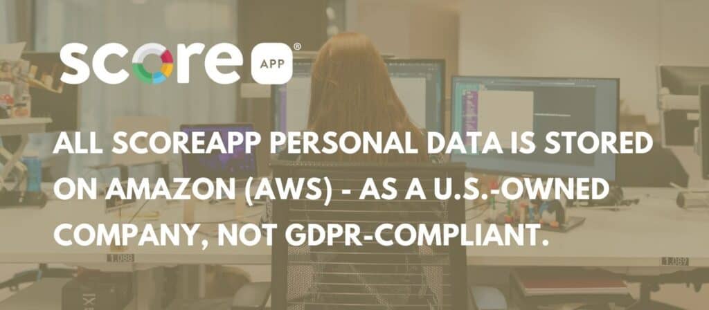 scoreapp review - store data with AWS, not GDPR compliant