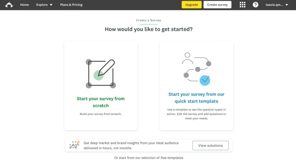 surveymonkey creator page