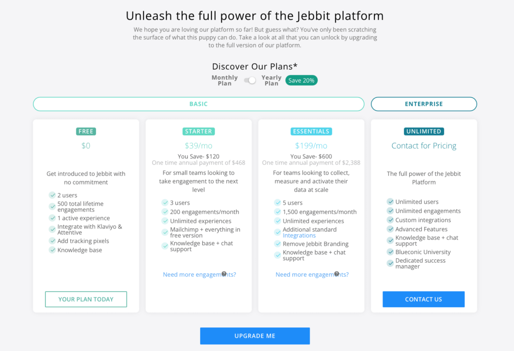 jebbit yearly prices