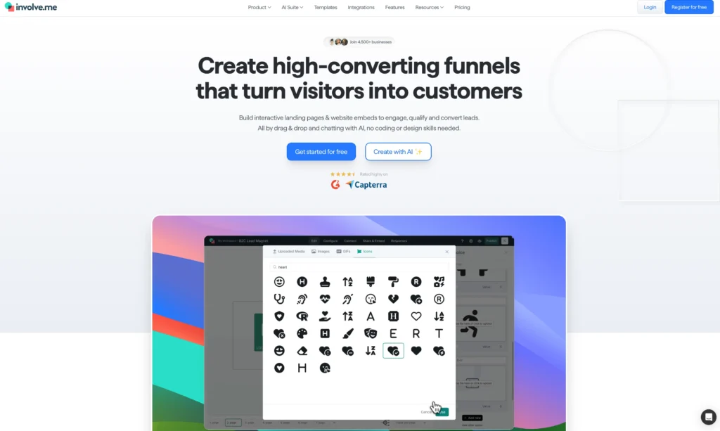 involve.me homepage
